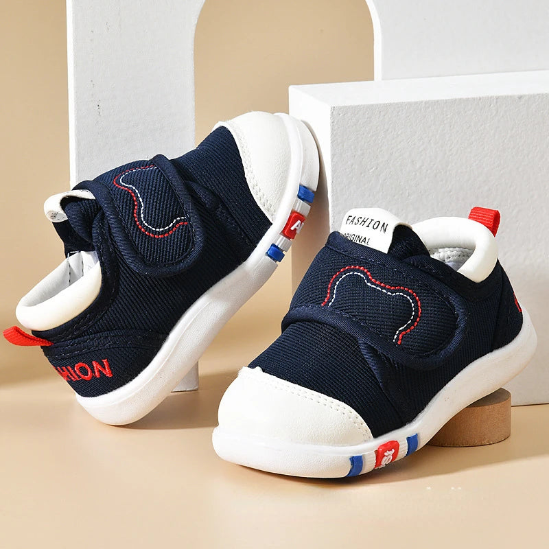 High Quality Baby First Walker Sneakers | Soft Sole Toddler Velcro Walking Shoes