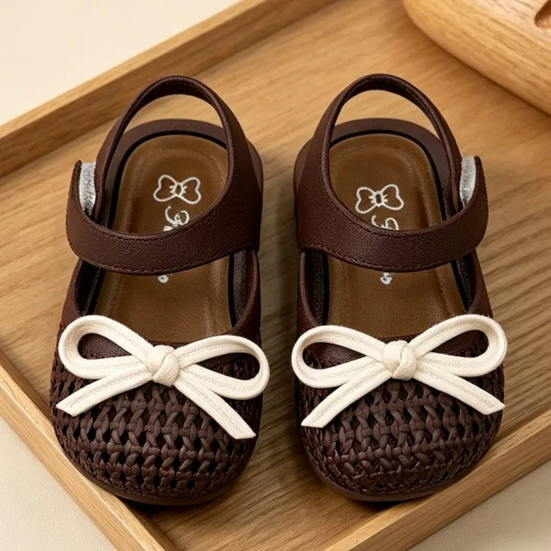 Breathable Baby Mary Jane Shoes | Bow Toddler Flats