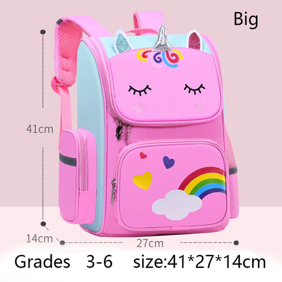 Magical Unicorn Backpack for Girls – Rainbow & Cloud Design | Cute School Bag for Kids