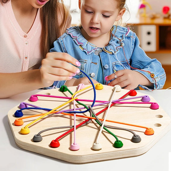 Kids Rope Knots Sensory Board Game | Logic & Strategy Puzzle Toy