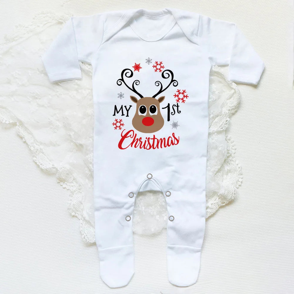 My First Christmas Baby Romper - Christmas Design