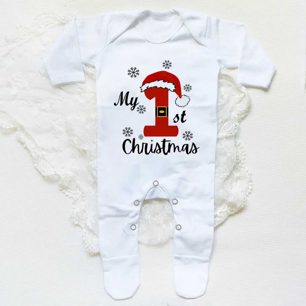 My First Christmas Baby Romper - Christmas Design