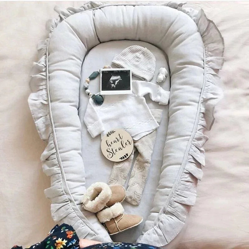 Baby Nest Lounger | Portable Newborn Baby Nest Bed & Sleep Cushion