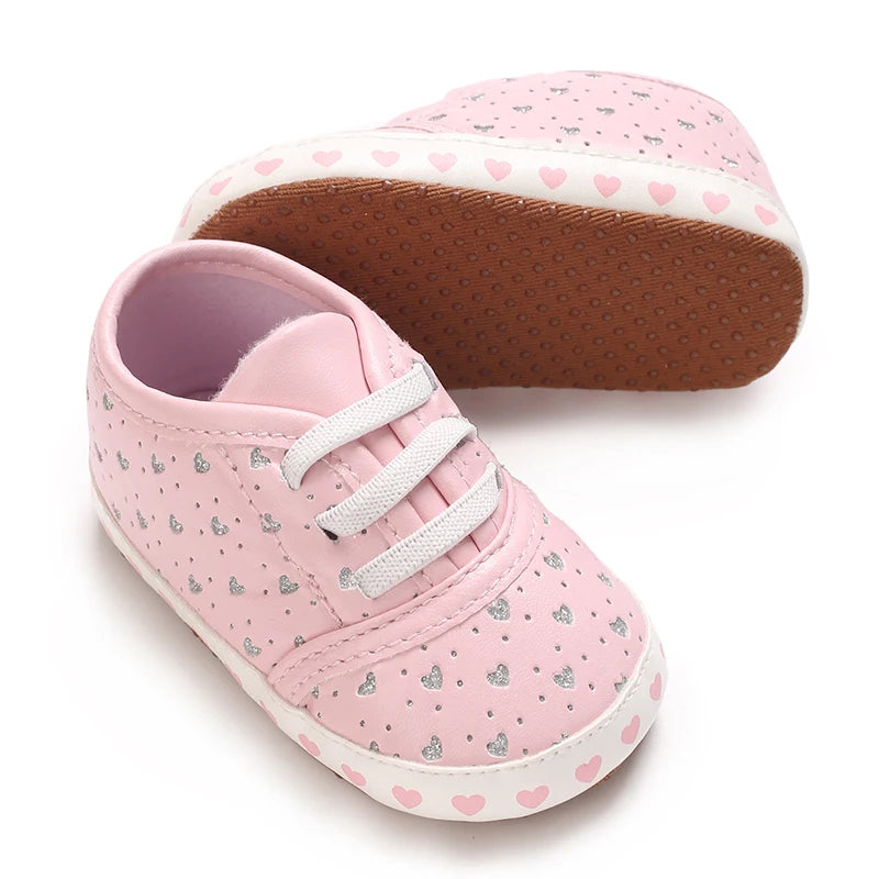 Baby Girl Pink Shoes | Soft Sole First Walker Toddler Shoes