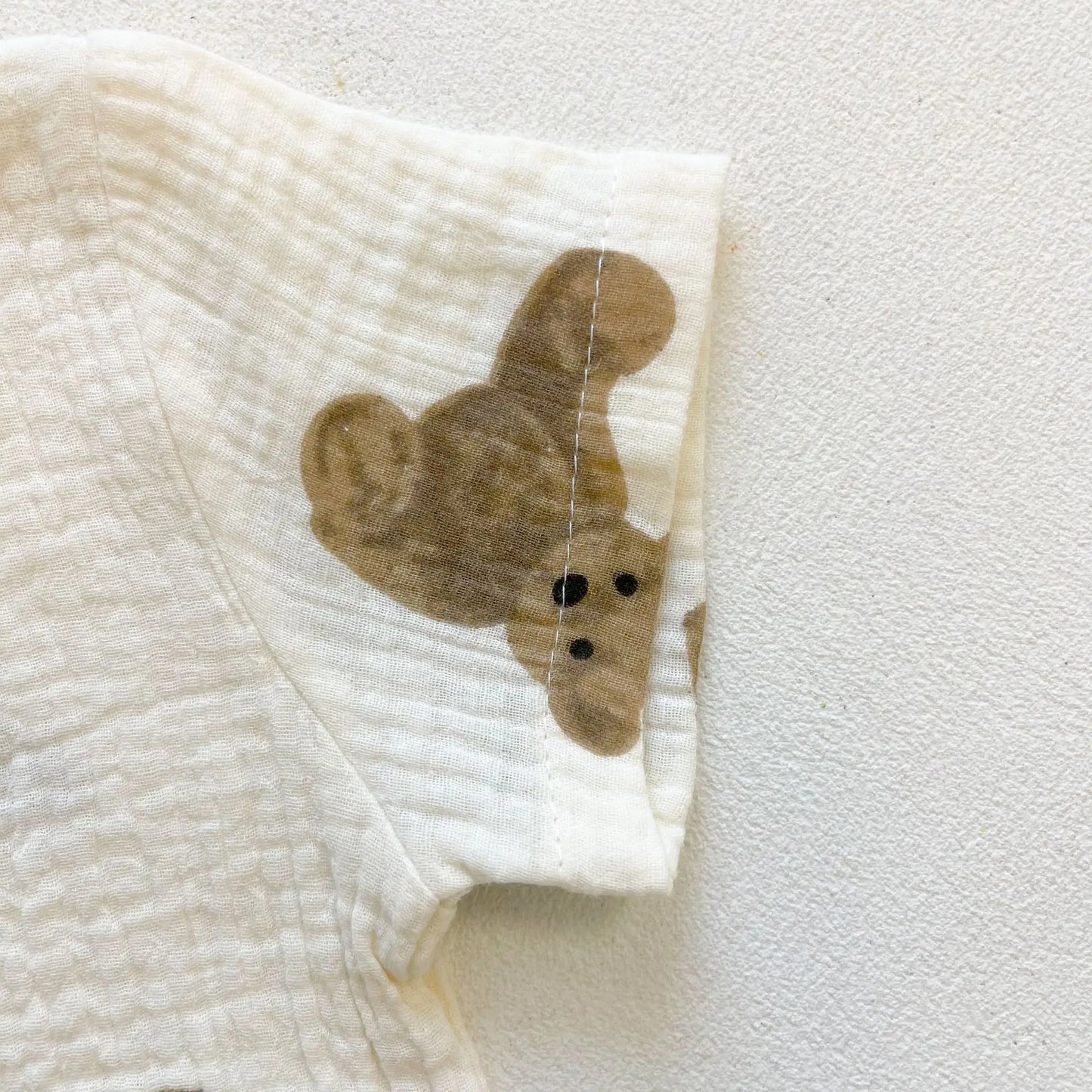 Bear printed cotton muslin Baby boy Clothes Sets