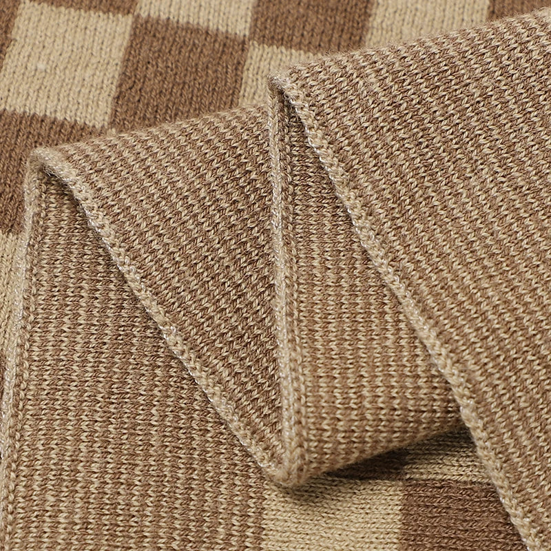 Newborn Baby Knitted Blanket | Soft Checkered Stroller & Bed Cover 100x80cm