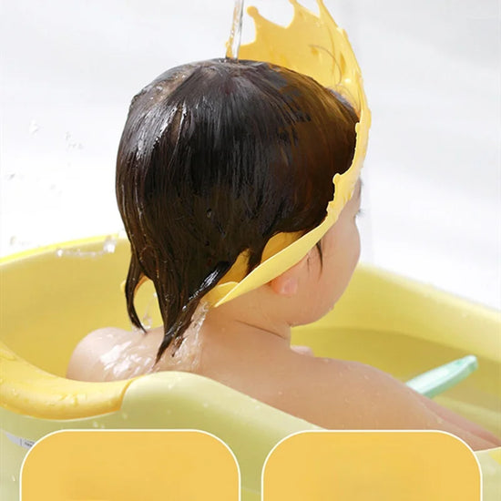 Silicone Baby Shower Hat | Waterproof Eye & Ear Protection Shampoo Cap for Toddlers & Kids