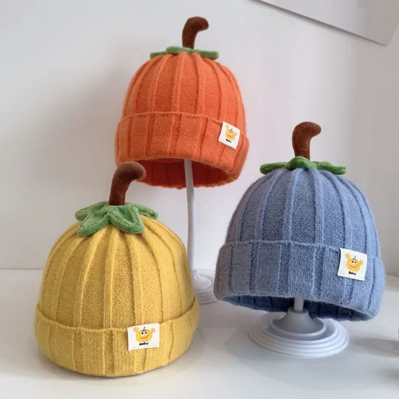 Baby Pumpkin Knit Hat  Cute Fall & Halloween Beanie for Newborns & Toddlers
