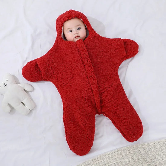 Starfish Hooded Baby Romper – Long Sleeve Newborn Jumpsuit | Toddler One Piece Bodysuit Outfit