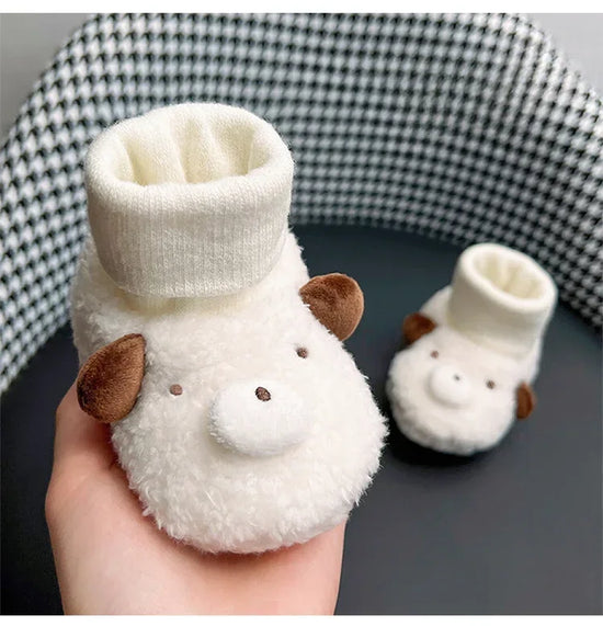 Adorable Baby Booties - Soft Plush Animal Design for Newborns & Infants