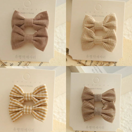 Baby Girl Hair Bows Set – Soft Fabric Clips for Newborns & Toddlers | Neutral & Floral Infant Hair Accessories (Copy)