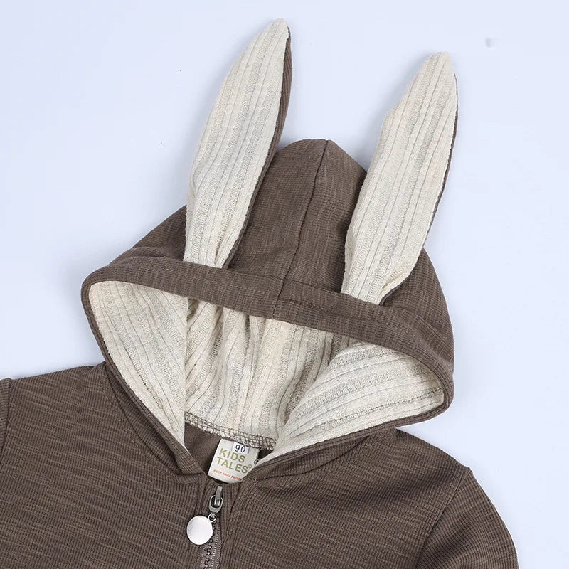 Adorable Baby Bunny Ear Hooded Romper