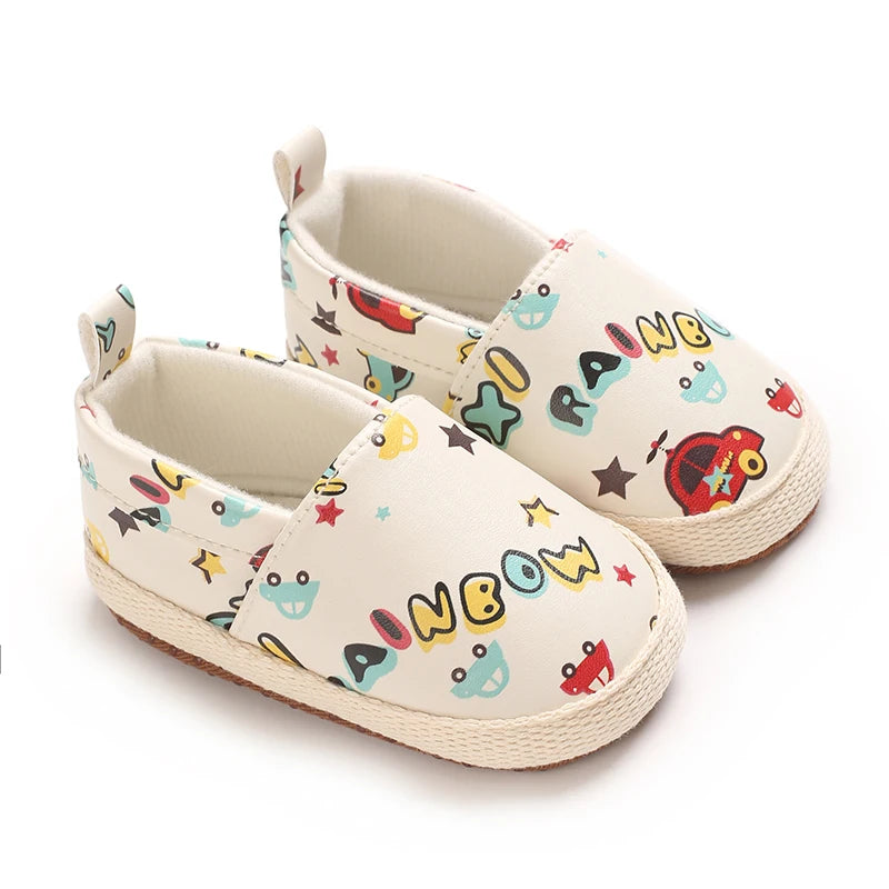 Cute Baby Slip-On Shoes for Boys & Girls – Soft Cotton Crib Shoes