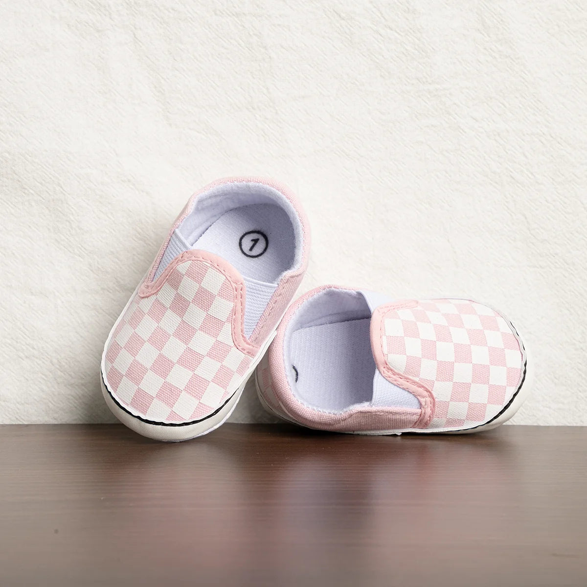 Classic Checkerboard Baby Shoes – Soft Sole Canvas Slip-On for Boys & Girls | Toddler & Newborn Casual Sneakers