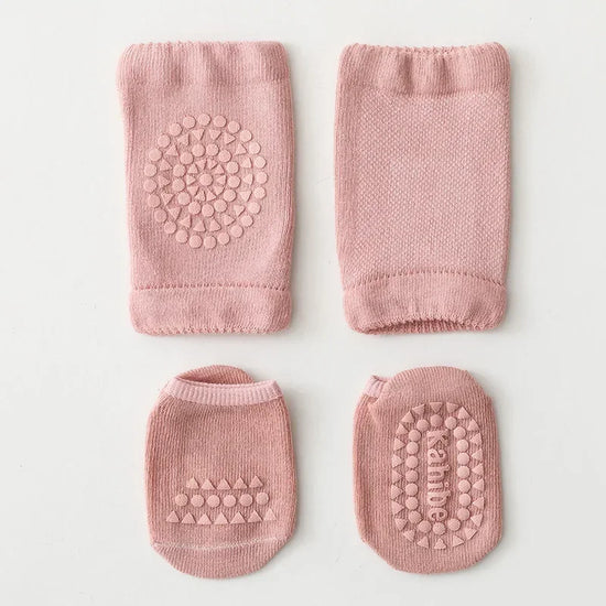 Baby Leg Warmers & Knee Pad Socks Set – Cotton Crawling Protector for Newborns & Toddlers (0–3Y)