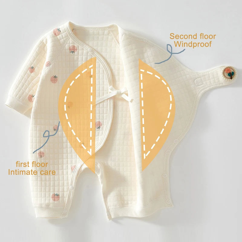 Newborn Cotton Romper Pajamas | Soft Bear Print Baby Sleepwear Onesie  | One-Pieces