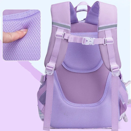 Large-capacity Cute Multi-Pocket Nylon Backpack