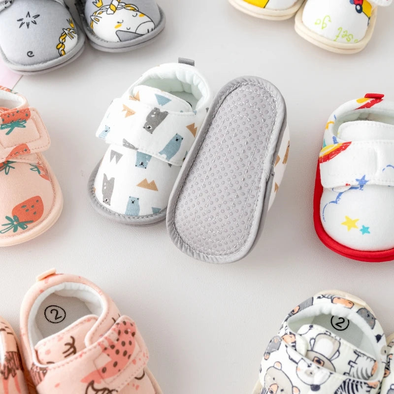 Printed Cotton Soft Sole baby shoes