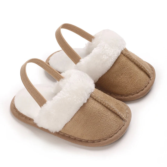 Cozy Baby Winter slippers – Soft Suede Infant Shoes with Warm Fur Lining