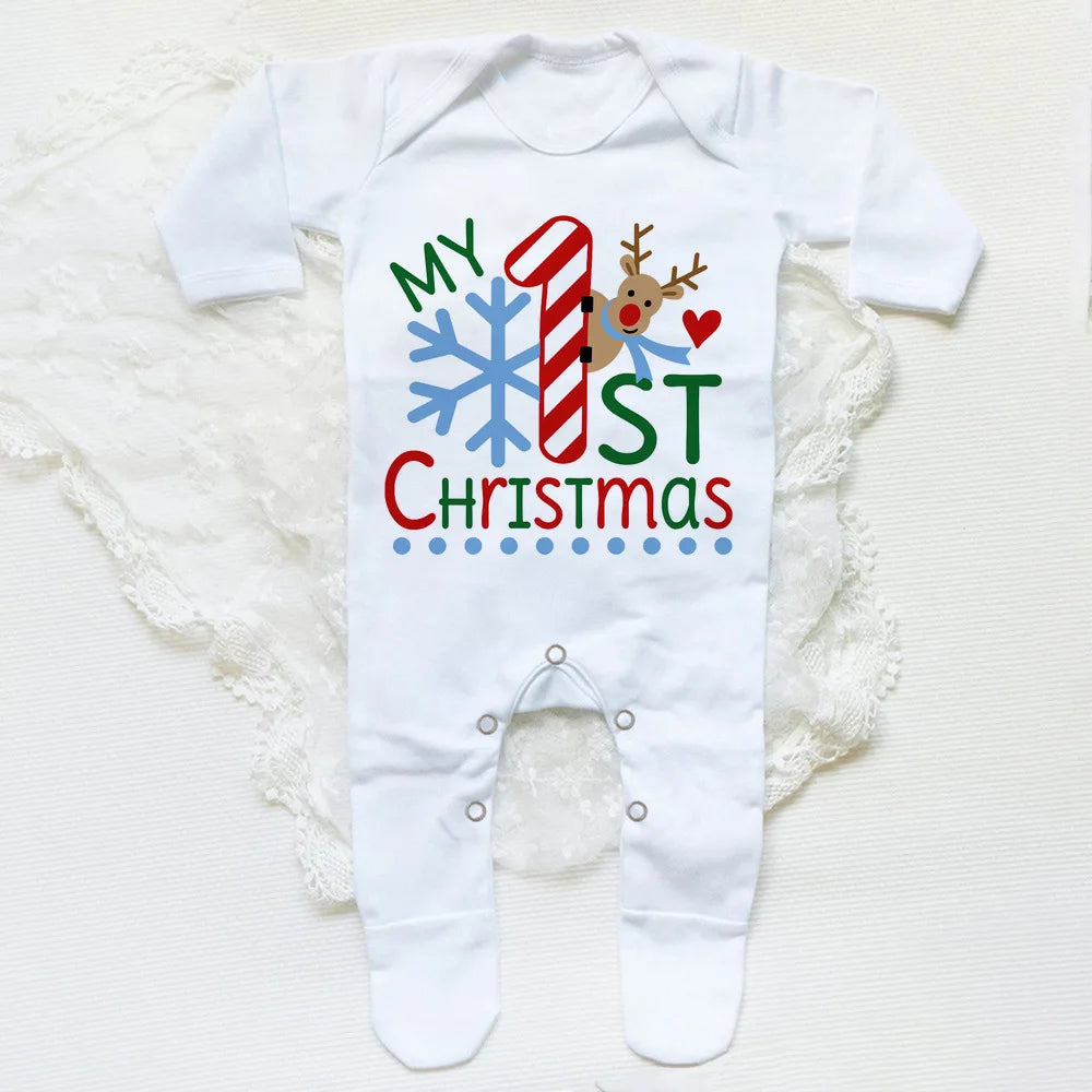 My First Christmas Baby Romper - Christmas Design