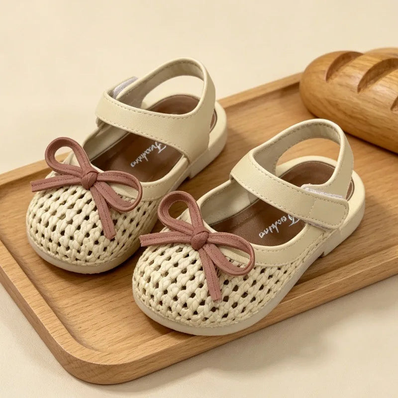 Breathable Baby Mary Jane Shoes | Bow Toddler Flats