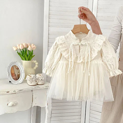 Baby Girl Lace Romper | Newborn Vintage Princess Outfit