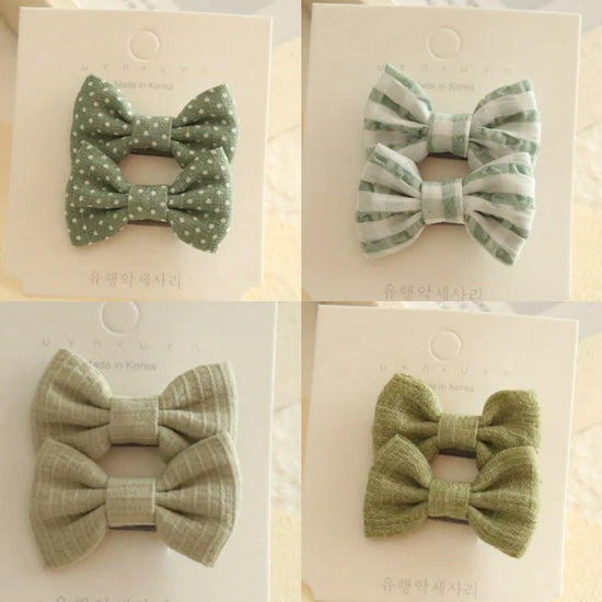 Baby Girl Hair Bows Set – Soft Fabric Clips for Newborns & Toddlers | Neutral & Floral Infant Hair Accessories (Copy)