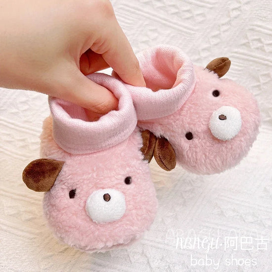 Adorable Baby Booties - Soft Plush Animal Design for Newborns & Infants