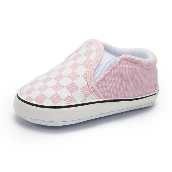 Classic Checkerboard Baby Shoes – Soft Sole Canvas Slip-On for Boys & Girls | Toddler & Newborn Casual Sneakers