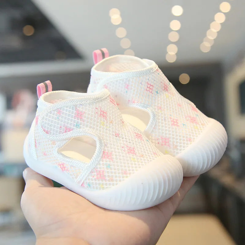 Baby Mesh Velcro Sandals | Soft Sole Summer First Walker Shoes