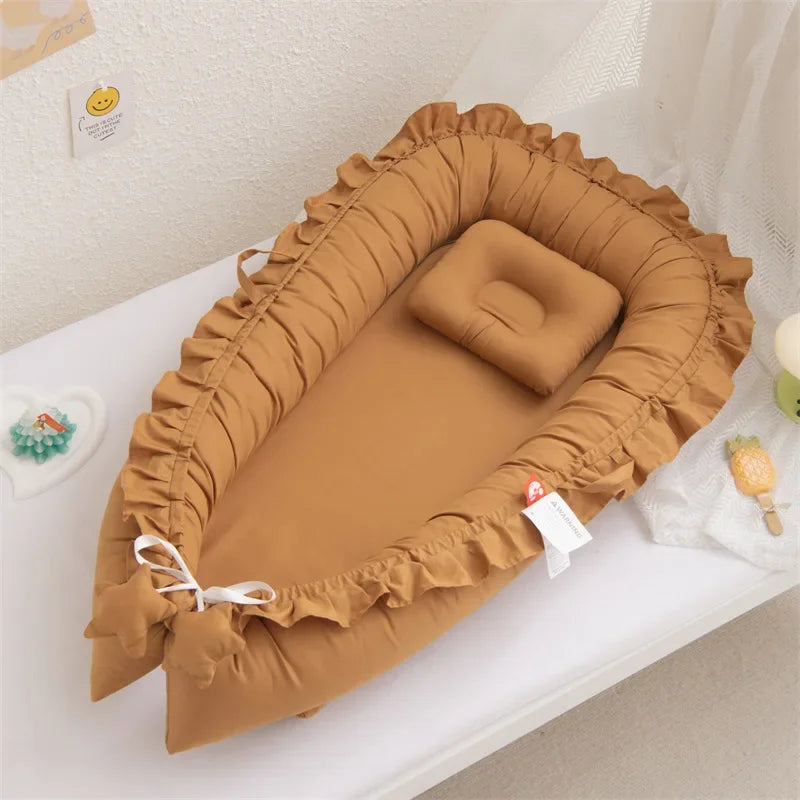 Baby Nest Lounger | Portable Newborn Baby Nest Bed & Sleep Cushion