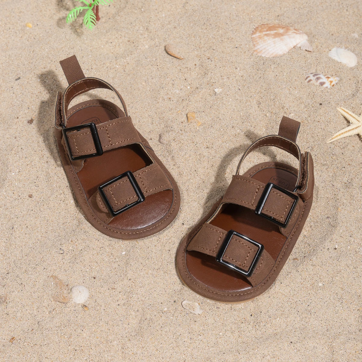 Casual Buckle Baby Sandals Soft Sole First Walker Shoes | Anti-Slip Comfortable Toddler Beach Sandals