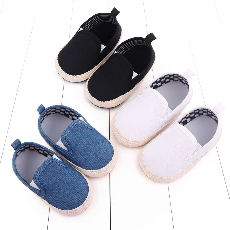 Baby Slip On Canvas Shoes | Soft Sole Toddler First Walker Sneakers