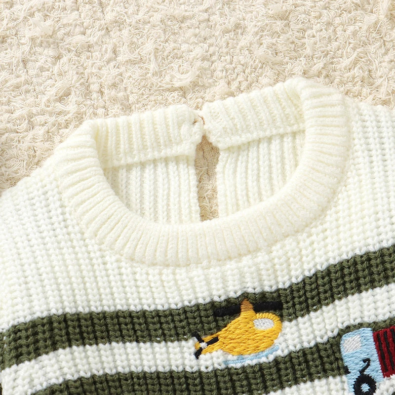 Baby Boy Knit Romper | Winter Newborn Jumpsuit Outfit