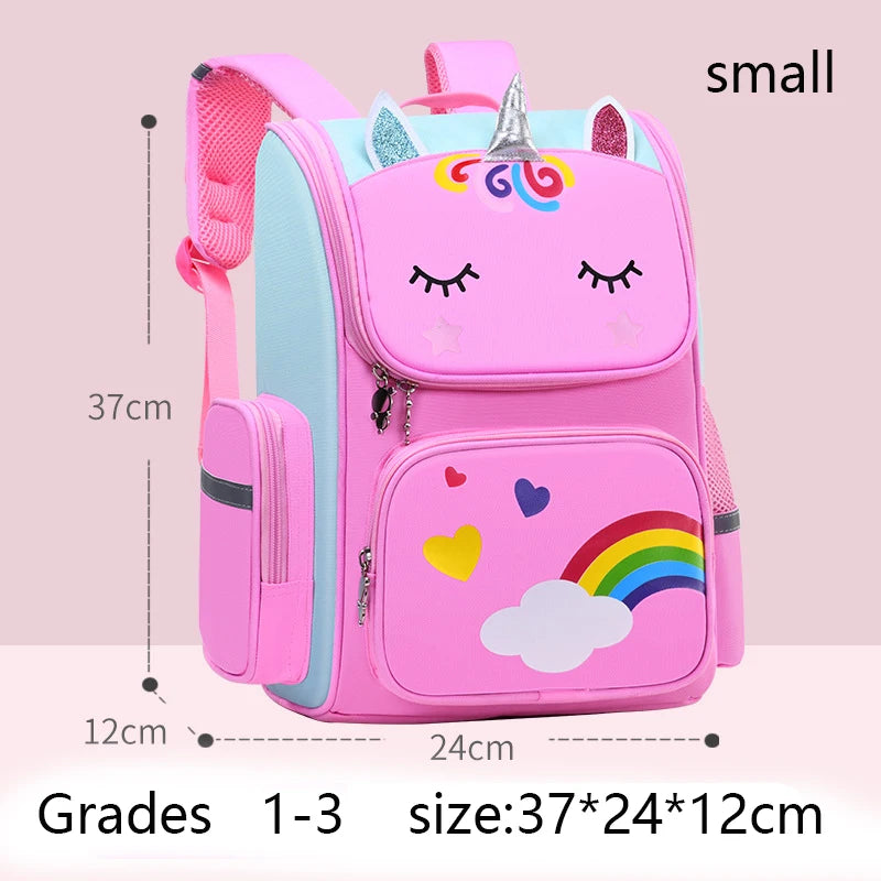 Magical Unicorn Backpack for Girls – Rainbow & Cloud Design | Cute School Bag for Kids