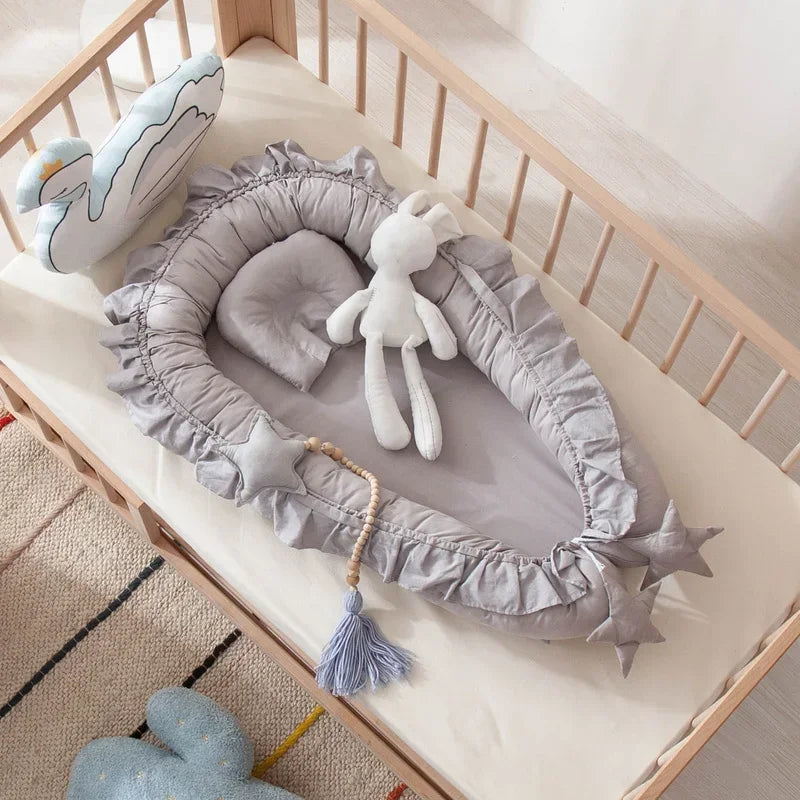 Baby Nest Lounger | Portable Newborn Baby Nest Bed & Sleep Cushion