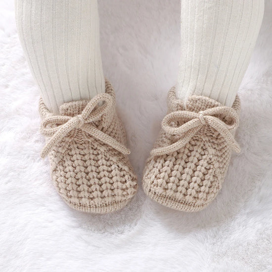 Knitted Newborn Baby Shoes – Warm First Boots for Infant Boys & Girls