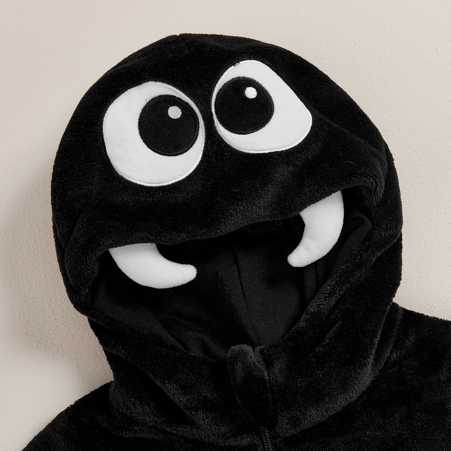 Halloween Baby Spider Creative Halloween Zipper Up Hooded Jumpsuit with Foot Cover ups