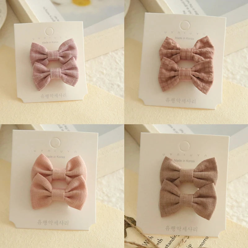 Baby Girl Hair Bows Set – Soft Fabric Clips for Newborns & Toddlers | Neutral & Floral Infant Hair Accessories (Copy)