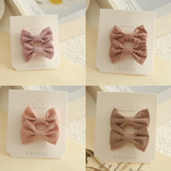 Baby Girl Hair Bows Set – Soft Fabric Clips for Newborns & Toddlers | Neutral & Floral Infant Hair Accessories (Copy)