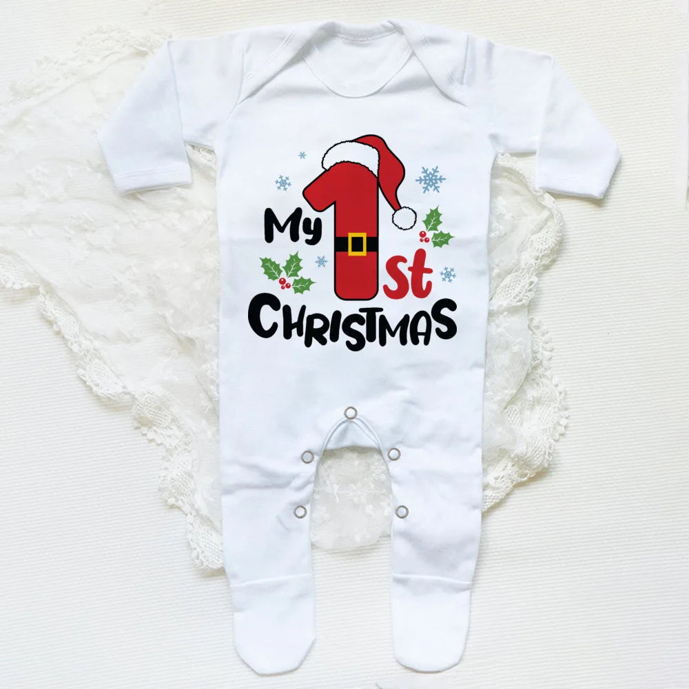 My First Christmas Baby Romper - Christmas Design