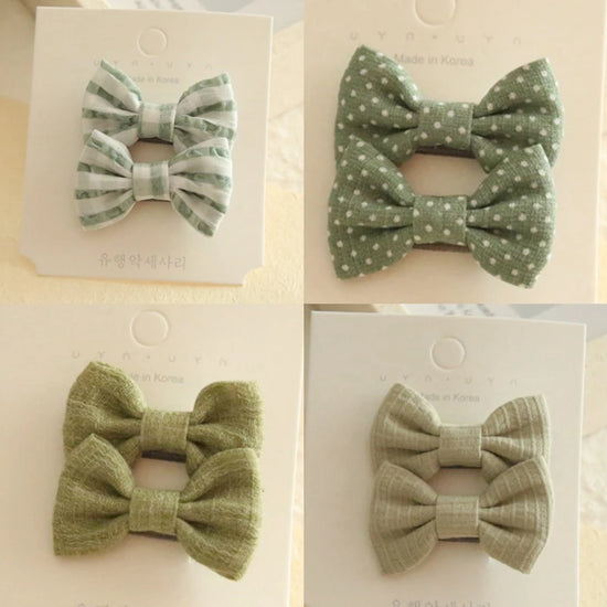Baby Girl Hair Bows Set – Soft Fabric Clips for Newborns & Toddlers | Neutral & Floral Infant Hair Accessories (Copy)