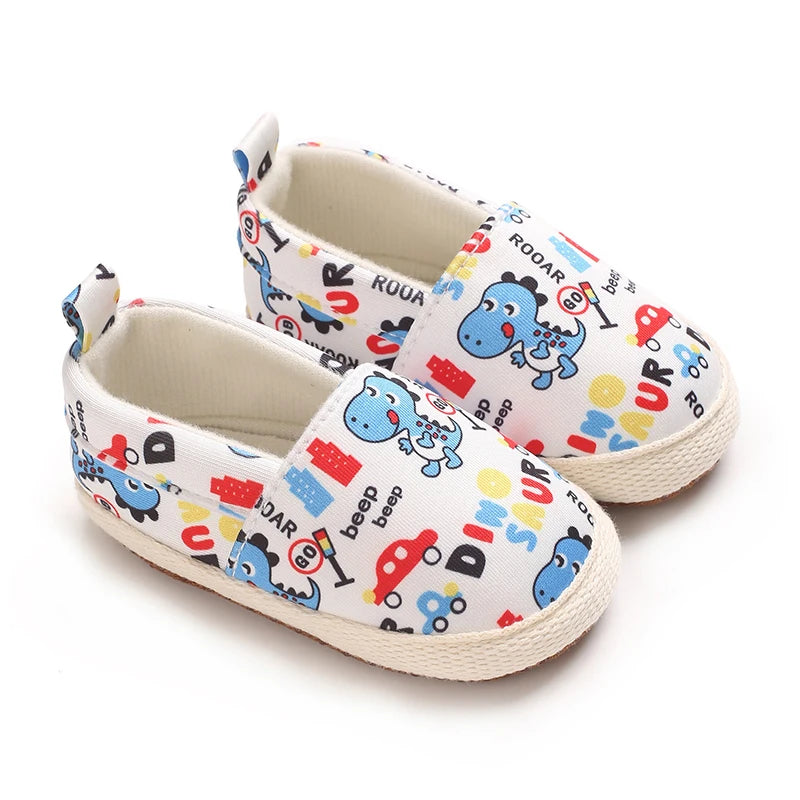 Cute Baby Slip-On Shoes for Boys & Girls – Soft Cotton Crib Shoes