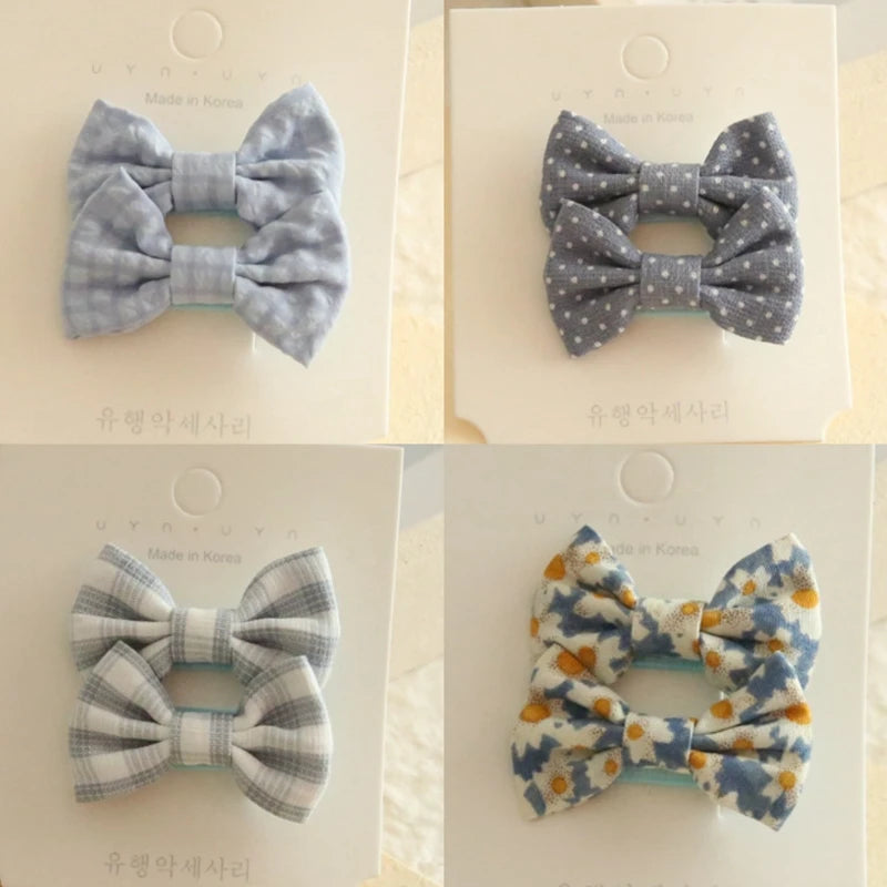 Baby Girl Hair Bows Set – Soft Fabric Clips for Newborns & Toddlers | Neutral & Floral Infant Hair Accessories (Copy)