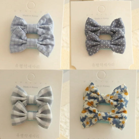 Baby Girl Hair Bows Set – Soft Fabric Clips for Newborns & Toddlers | Neutral & Floral Infant Hair Accessories (Copy)