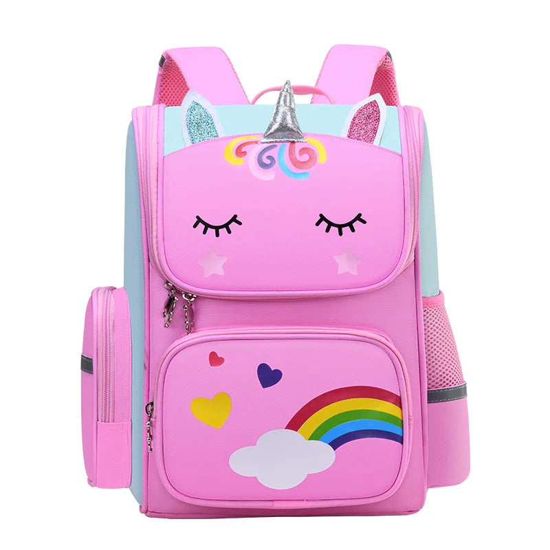 Magical Unicorn Backpack for Girls – Rainbow & Cloud Design | Cute School Bag for Kids