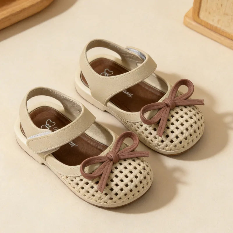 Breathable Baby Mary Jane Shoes | Bow Toddler Flats