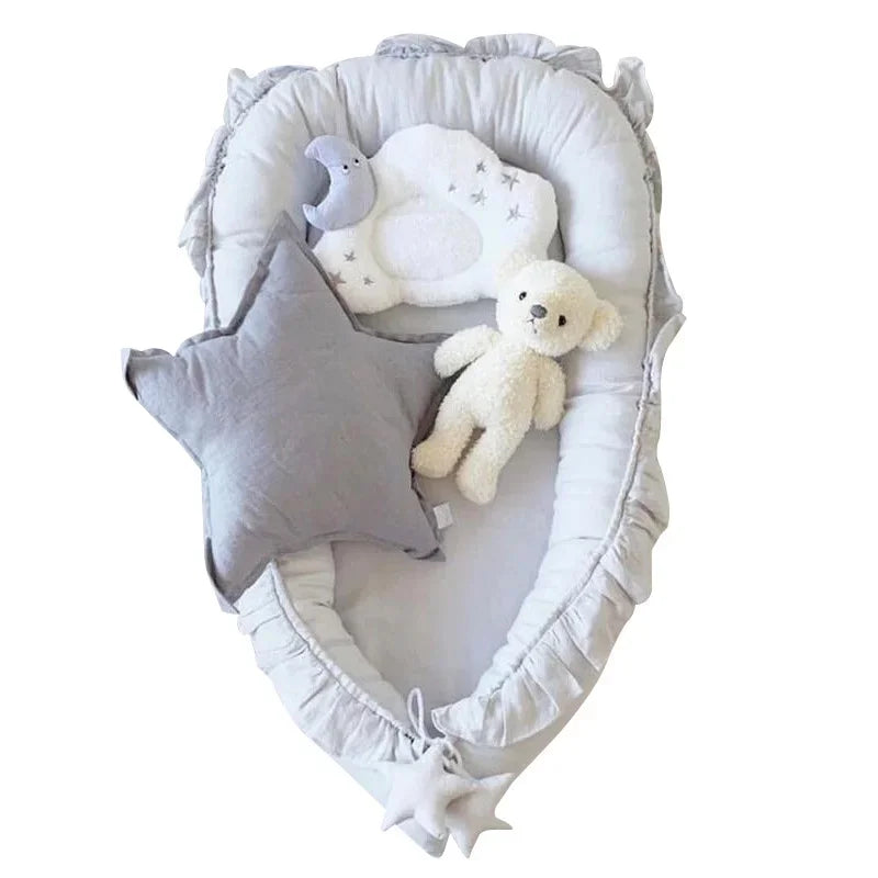 Baby Nest Lounger | Portable Newborn Baby Nest Bed & Sleep Cushion
