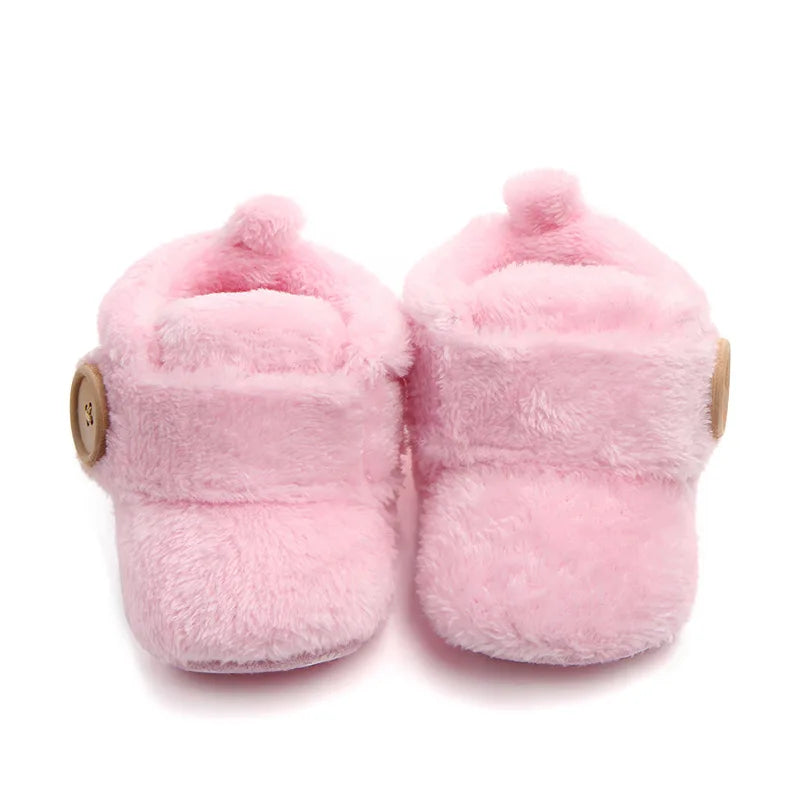 Cute Baby Girl Boy Casual Shoes Warm Plush Mutilcolor Lovely Soft Soled Walking Shoes Fashion Design Infant Shoes First Walkers