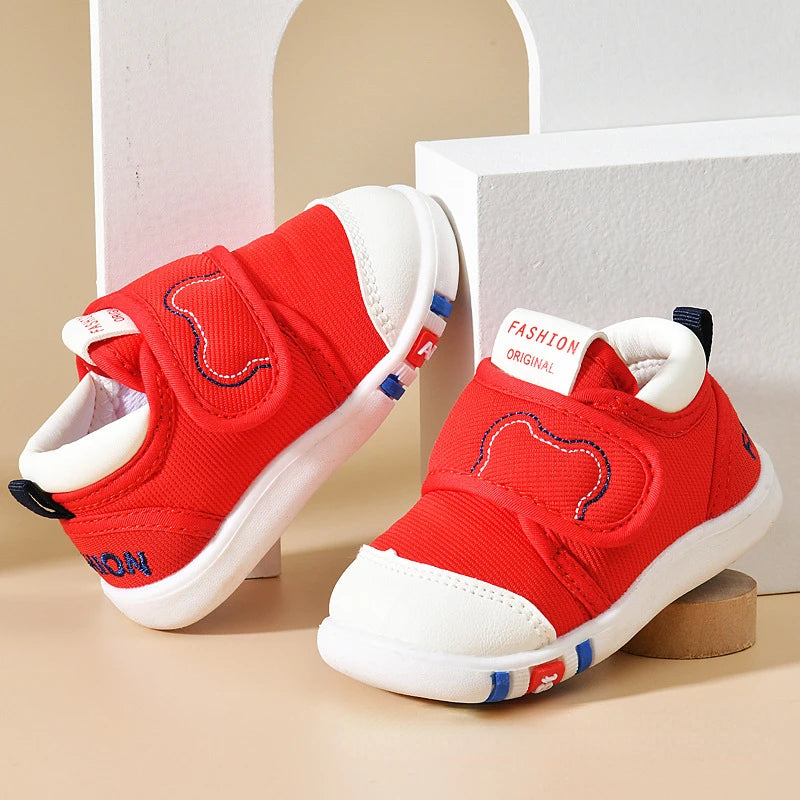 High Quality Baby First Walker Sneakers | Soft Sole Toddler Velcro Walking Shoes
